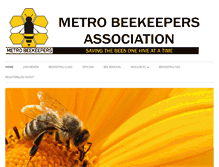 Tablet Screenshot of metrobeekeepers.net